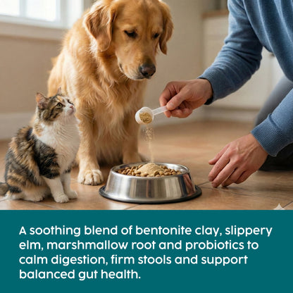 Slippery Elm & Tree Barks Probiotic Powder for Dogs & Cats – Gut & Digestive Support (100g)