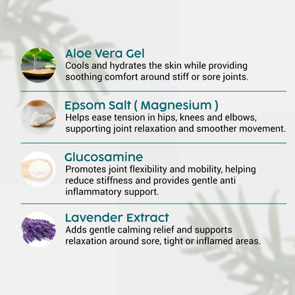 List of ingredients with descriptions on a white background