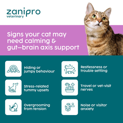 Cat Calming Powder – Anxiety & Stress Relief with L-Tryptophan & Probiotics (100g)