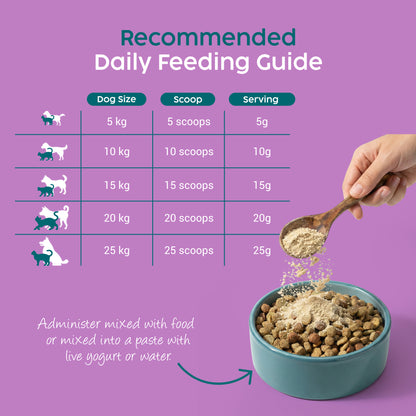 Slippery Elm & Tree Barks Probiotic Powder for Dogs & Cats – Gut & Digestive Support (100g)