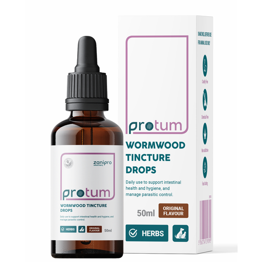 ProTum Wormwood Drops for Dogs & Cats – Natural Liquid Wormer | 50ml
