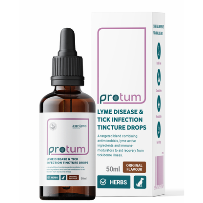 ProTum Expert Flea & Lyme Treatment for Dogs – Herbal Antimicrobial Cure for Lyme & Tick Symptoms, Intensive Root Cause Support | 50ml